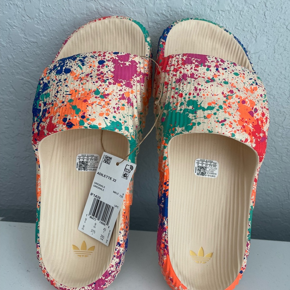 Adidas Multicolor Splash Slides